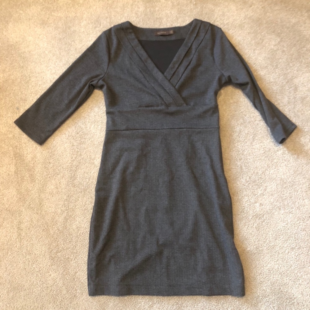Dark gray 3/4 sleeve dress